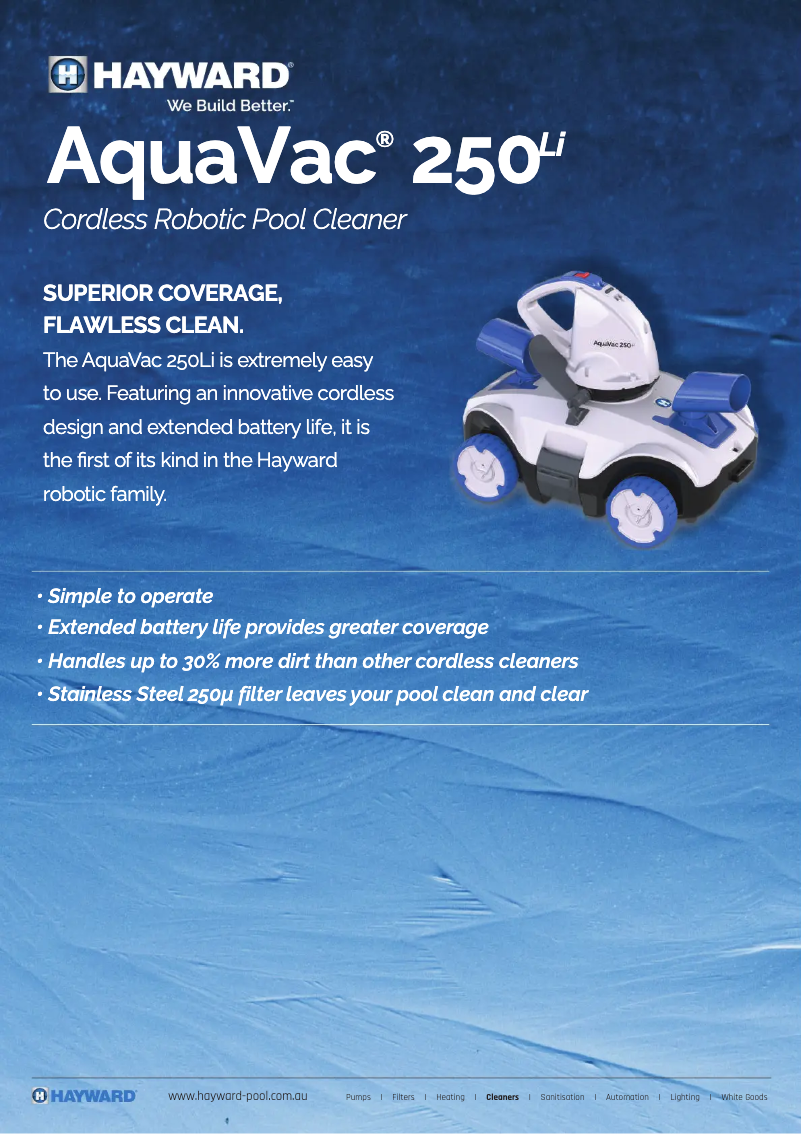 Page n°1 - Brochure Hayward AquaVac 250