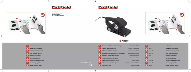 Page 1 de la notice Manuel utilisateur Pattfield PA-900BS