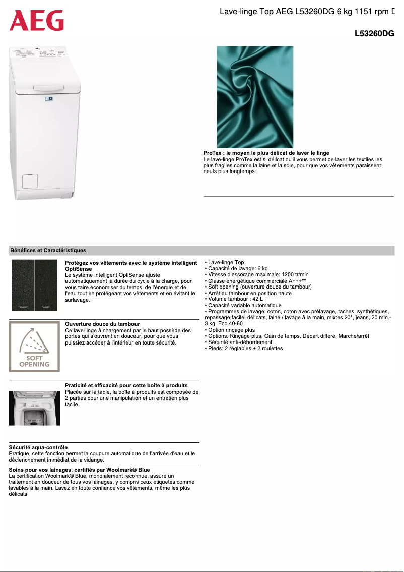 Image de la première page du manuel de l'appareil L53260DG