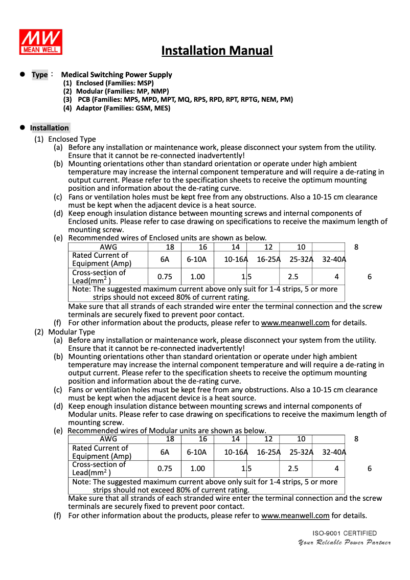 Page 1 de la notice Mode d'emploi Mean Well RPS-400-15