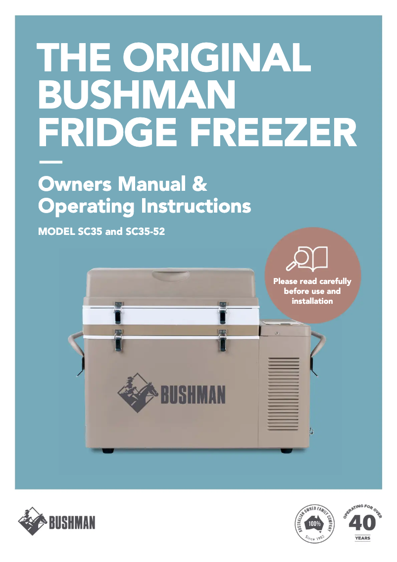 Page 1 de la notice Manuel utilisateur Bushman Original SC35-52