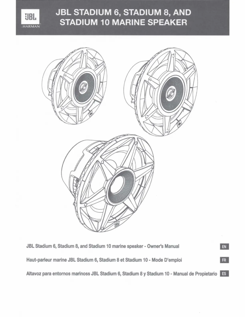 Page 1 de la notice Manuel utilisateur JBL Stadium 6