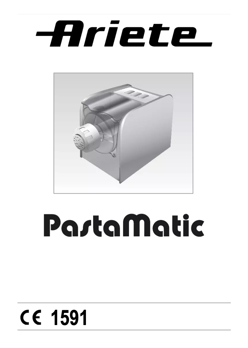 Image de la première page du manuel de l'appareil 1591 PastaMatic