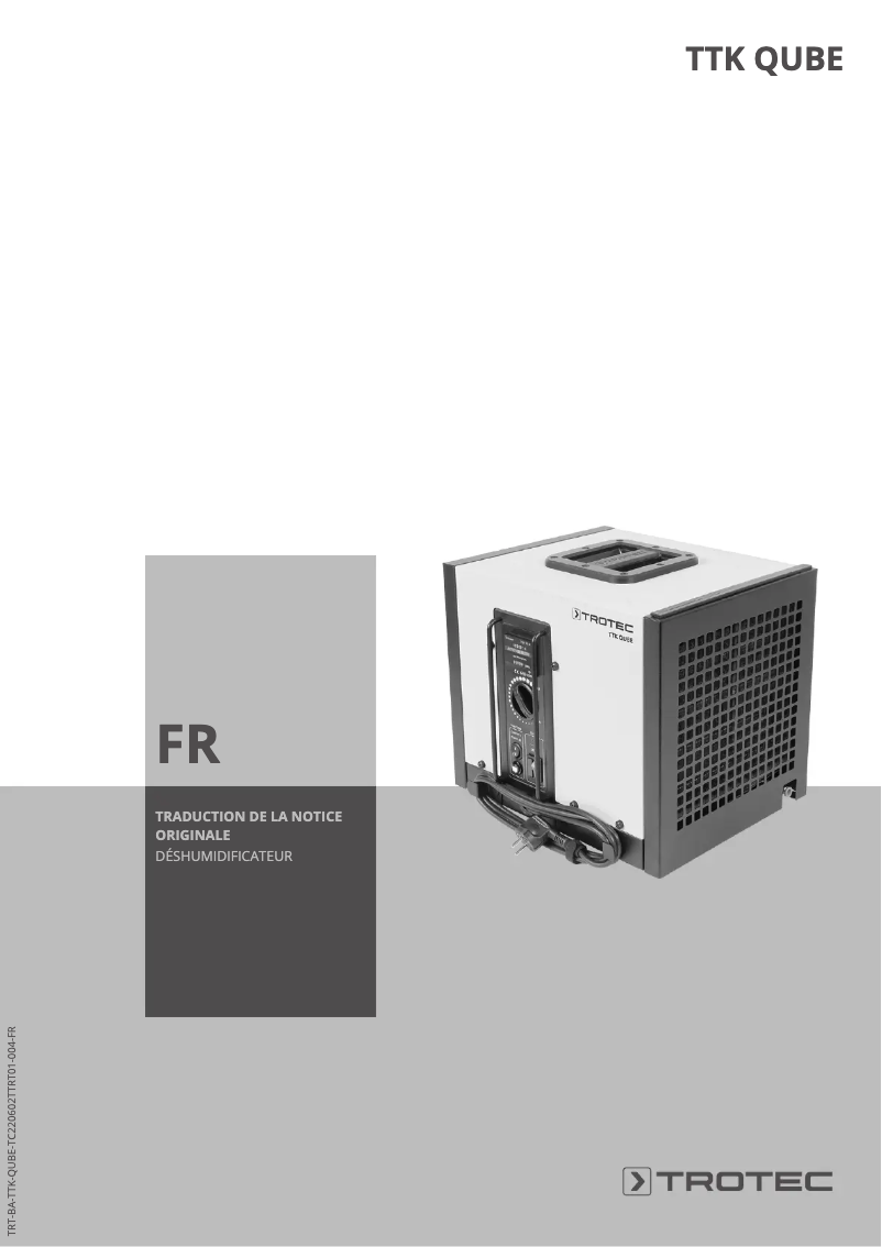 Image de la première page du manuel de l'appareil TTK Qube