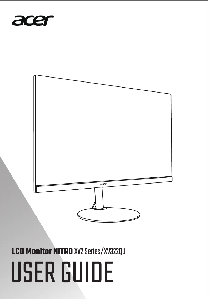 Página 1 del manual Guía de inicio rápido Acer Nitro XV322QU