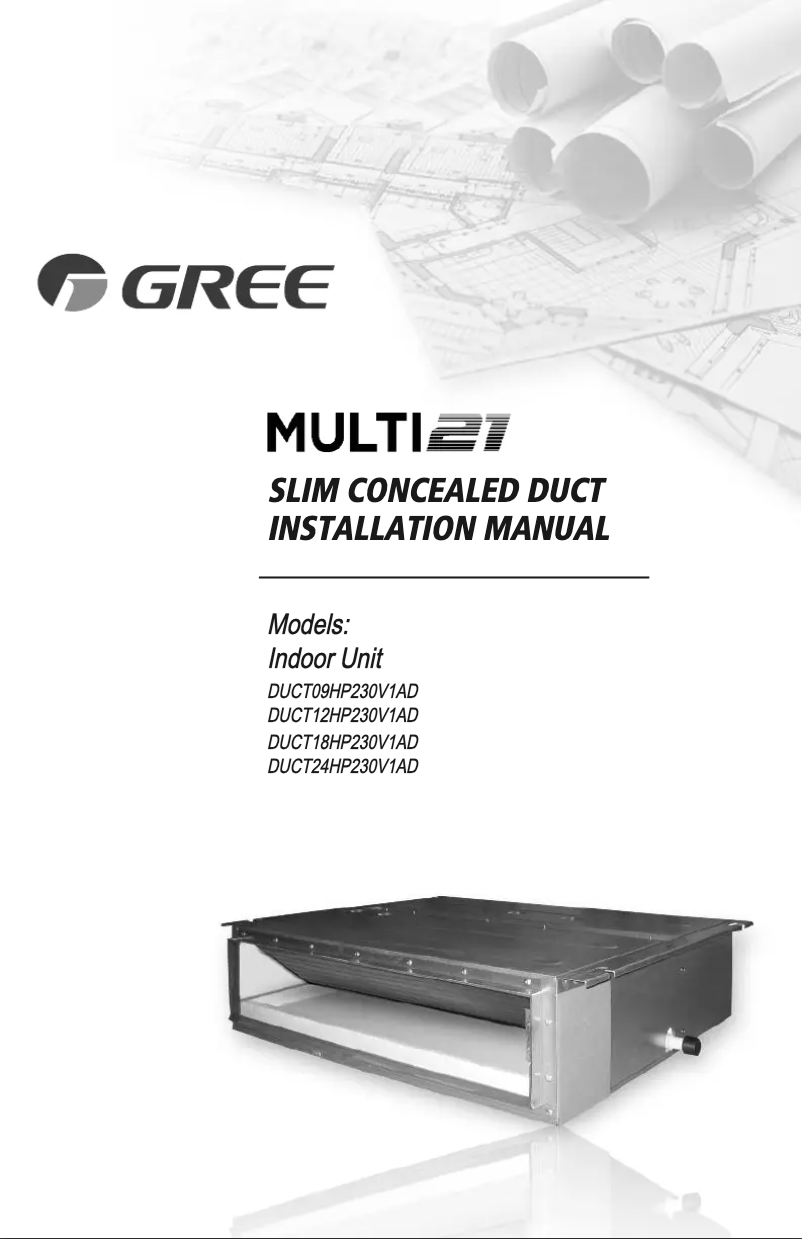 Imagen de la primera página del manual del dispositivo DUCT12HP230V1AD