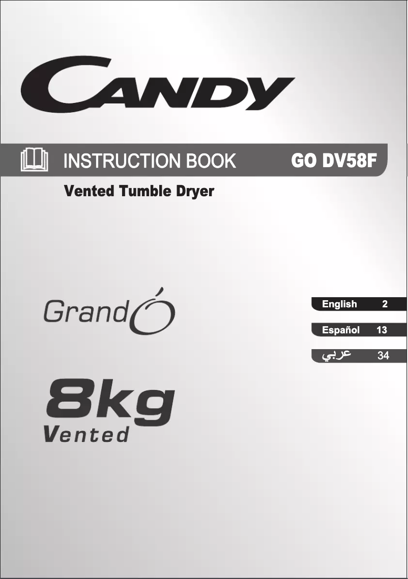 Page 1 de la notice Manuel utilisateur Candy GO DV58F-OS