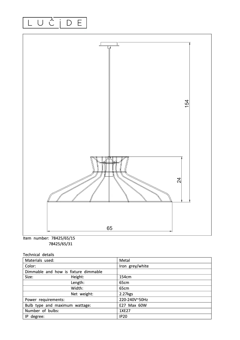 Image de la première page du manuel de l'appareil Hott 78425/65/31