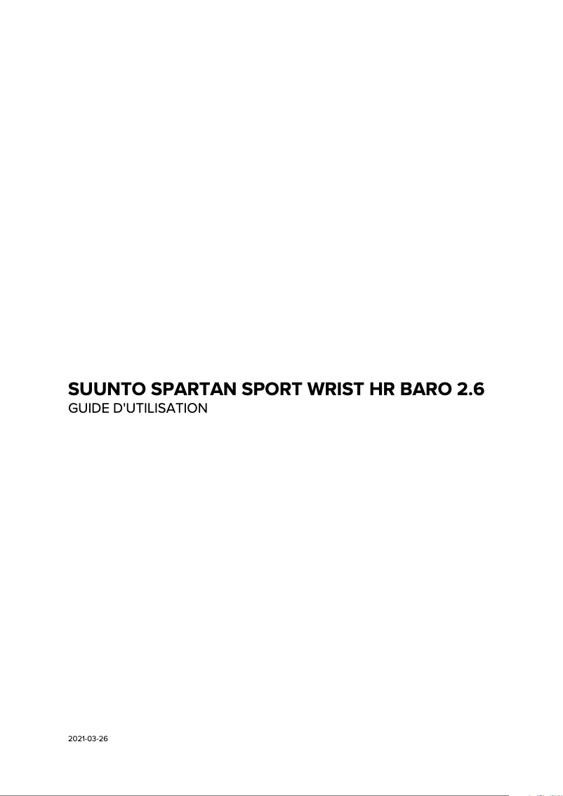 Página 1 del manual Manual de usuario Suunto Spartan Sport Wrist HR Baro