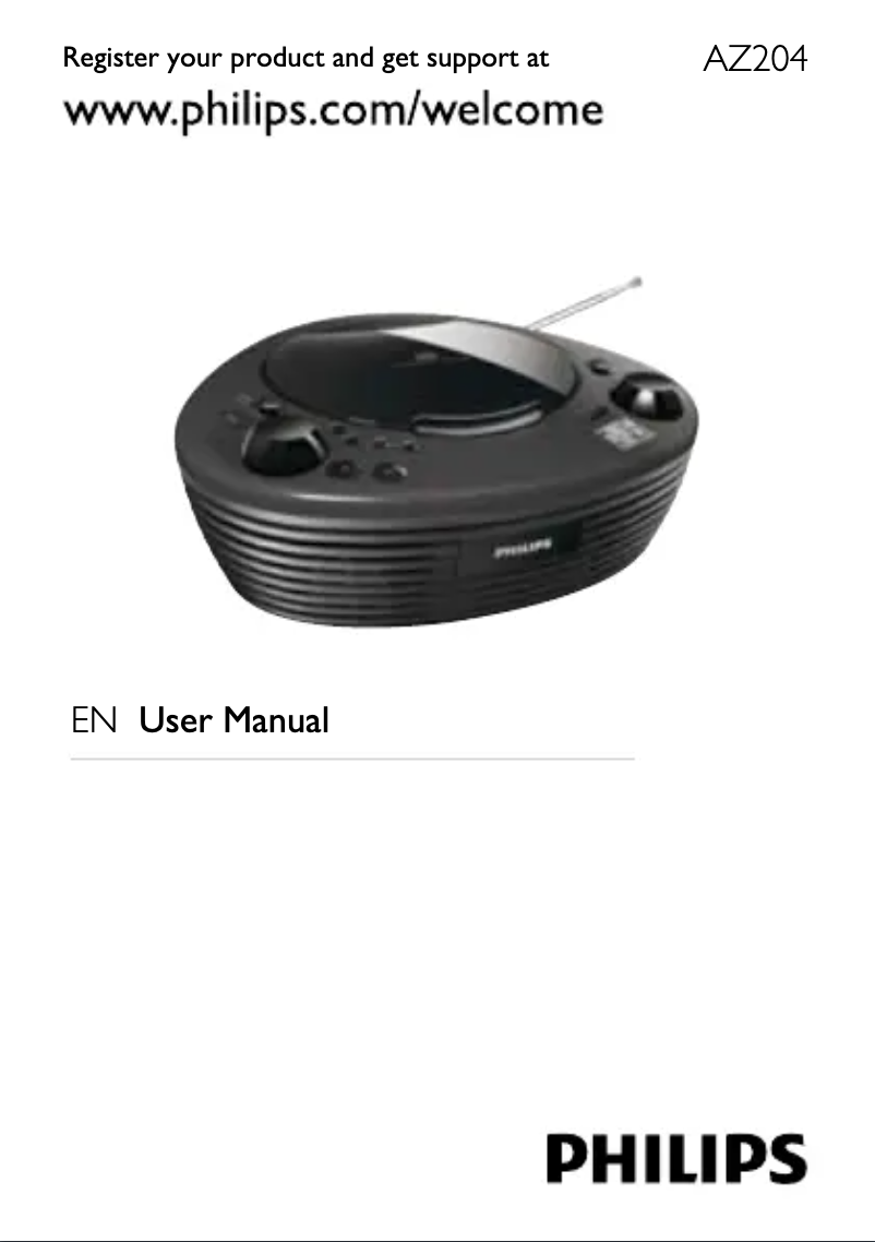 Page n°1 - Manuel utilisateur Philips AZ204
