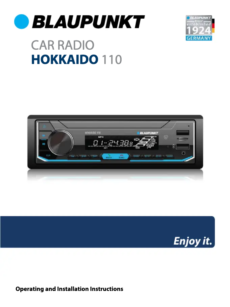 Imagen de la primera página del manual del dispositivo Hokkaido 110