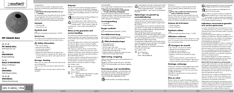 Image de la première page du manuel de l'appareil IAN 314856