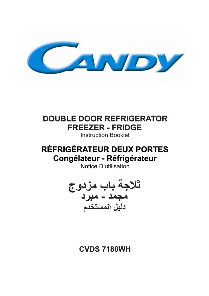 Image de la première page du manuel de l'appareil CVDS 7180WH