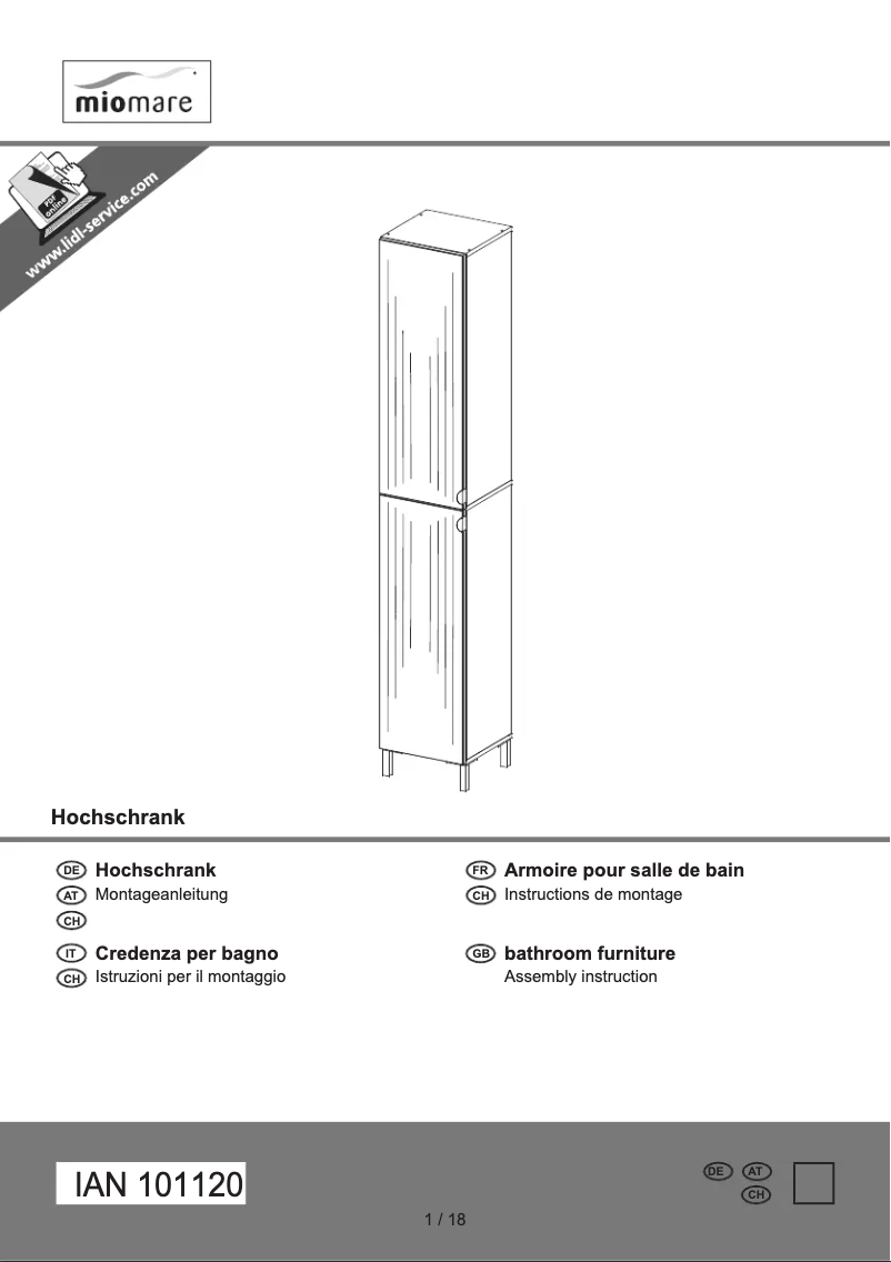 Image de la première page du manuel de l'appareil IAN 101120