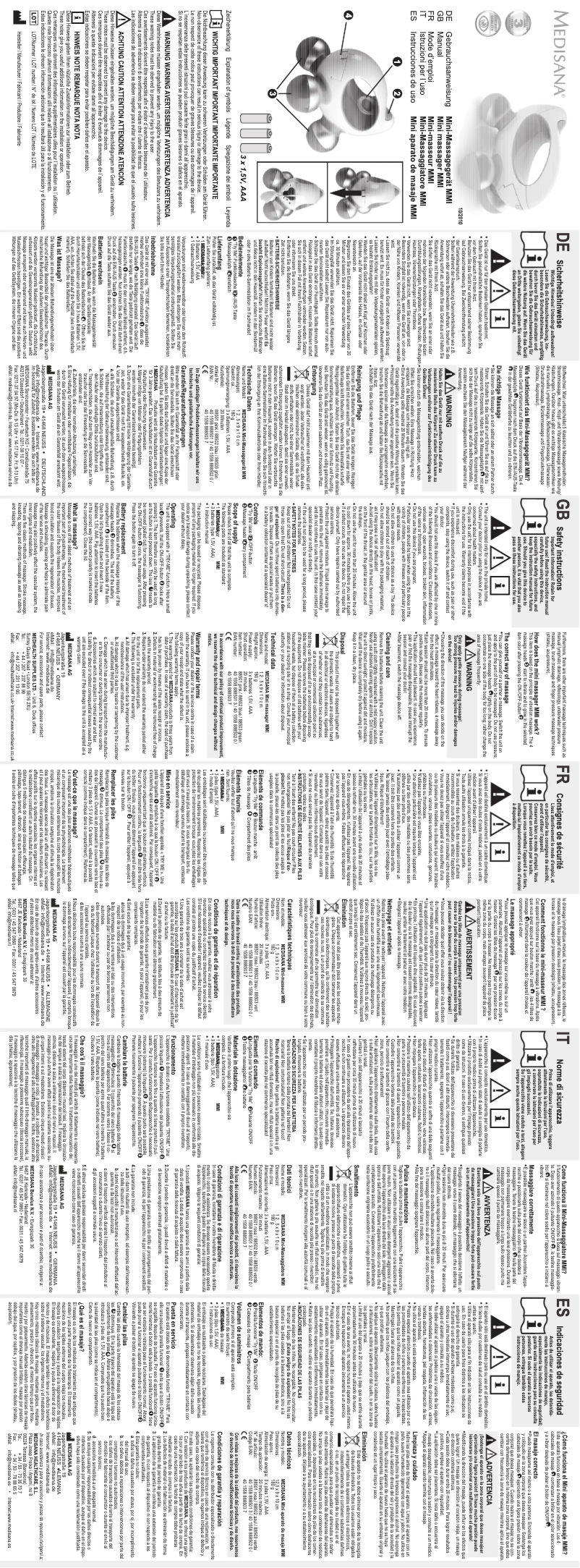 Image de la première page du manuel de l'appareil MMI