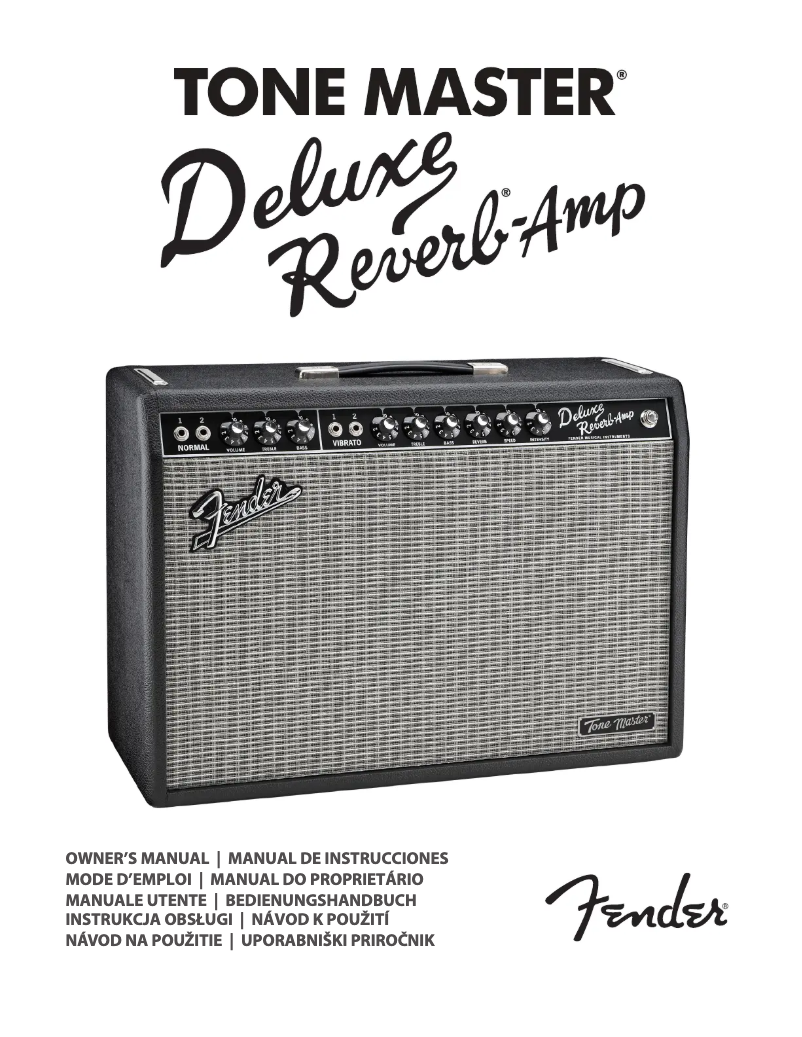 Page n°1 - Manuel utilisateur Fender Tone Master Deluxe Reverb