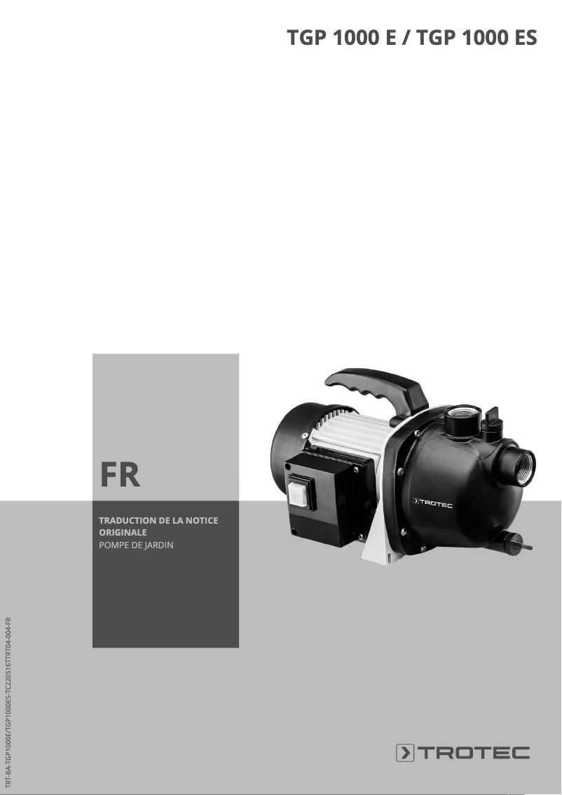 Página 1 del manual Manual de usuario Trotec TGP 1000 ES