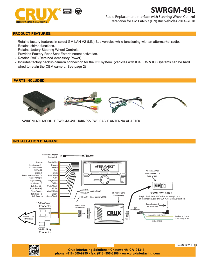 Image de la première page du manuel de l'appareil SWRGM-49L
