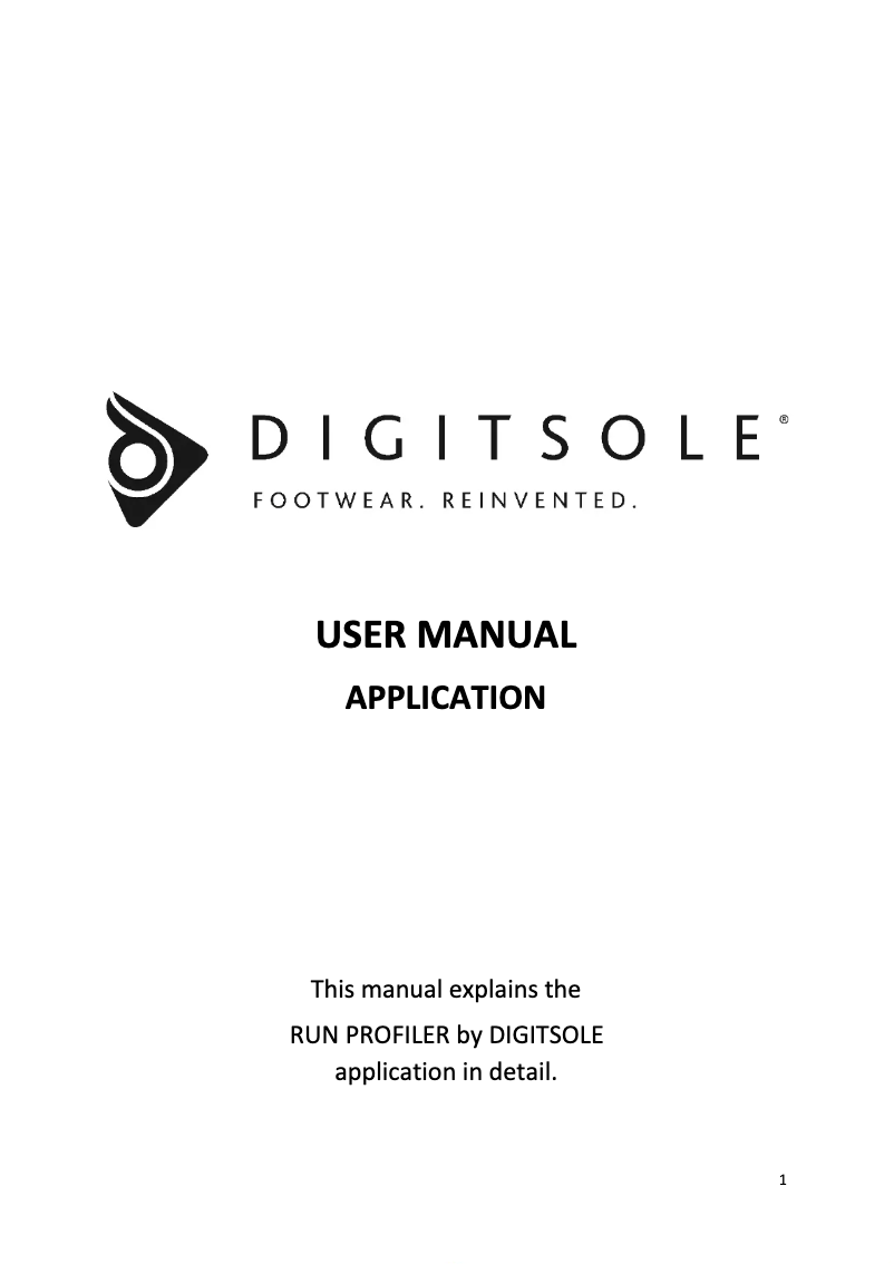 Page 1 de la notice Manuel utilisateur DigitSole Run Profiler