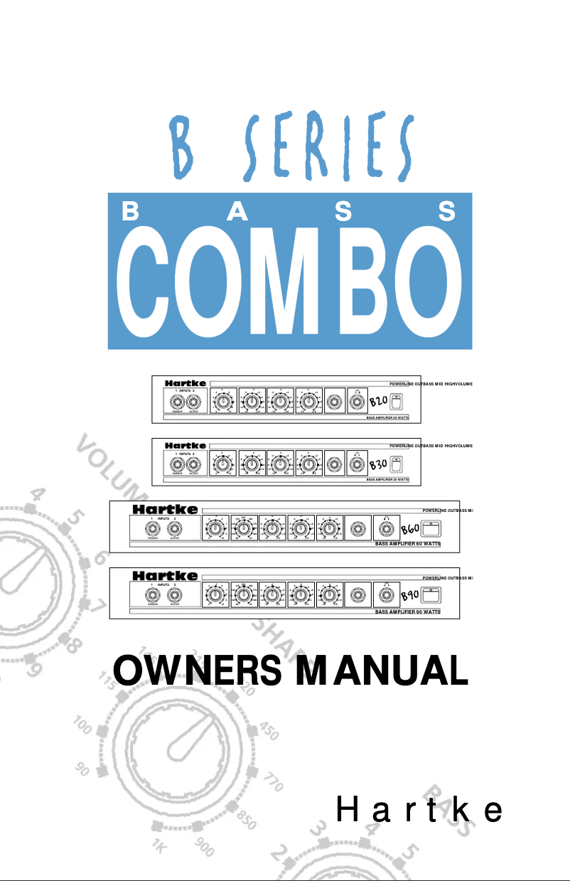 Page 1 de la notice Manuel utilisateur Hartke B120