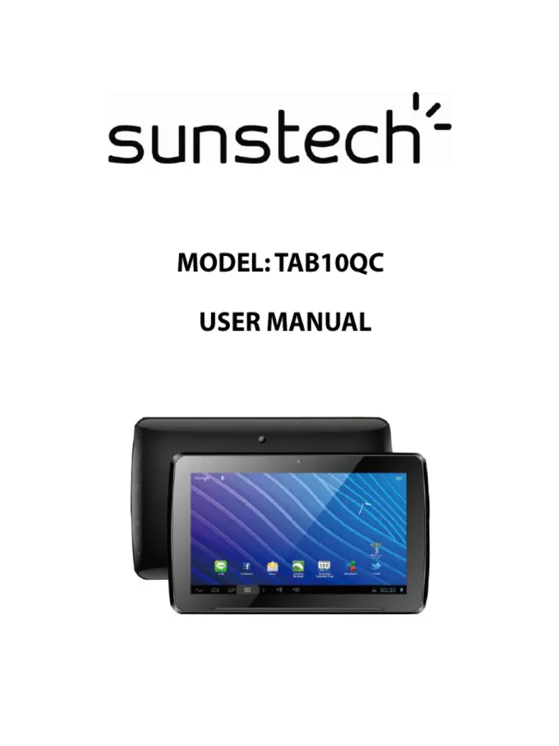 Page 1 de la notice Manuel utilisateur Sunstech TAB10QC