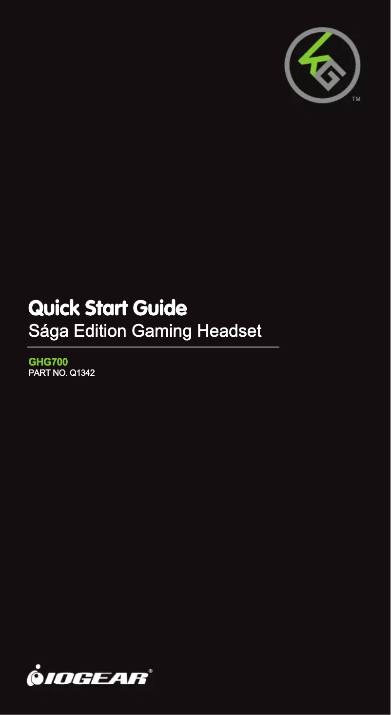 Page 1 de la notice Manuel utilisateur iogear Kaliber Gaming GHG700