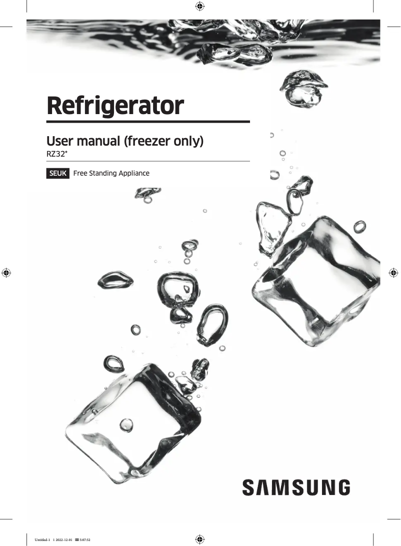 Page 1 de la notice Manuel utilisateur Samsung RZ32M750EB1