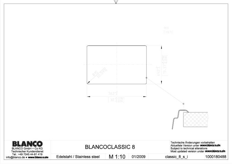 Page n°1 - Manuel utilisateur BLANCO Classic 8