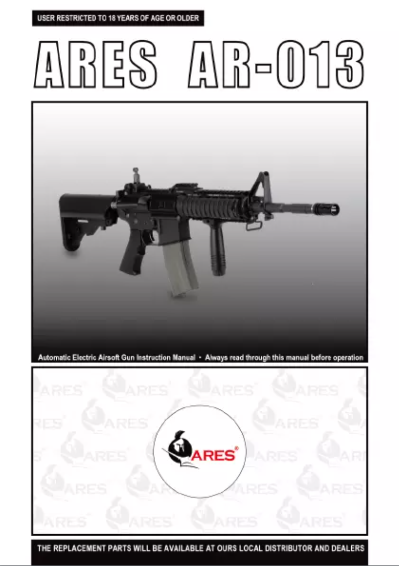 Page 1 de la notice Manuel utilisateur Ares AR-013