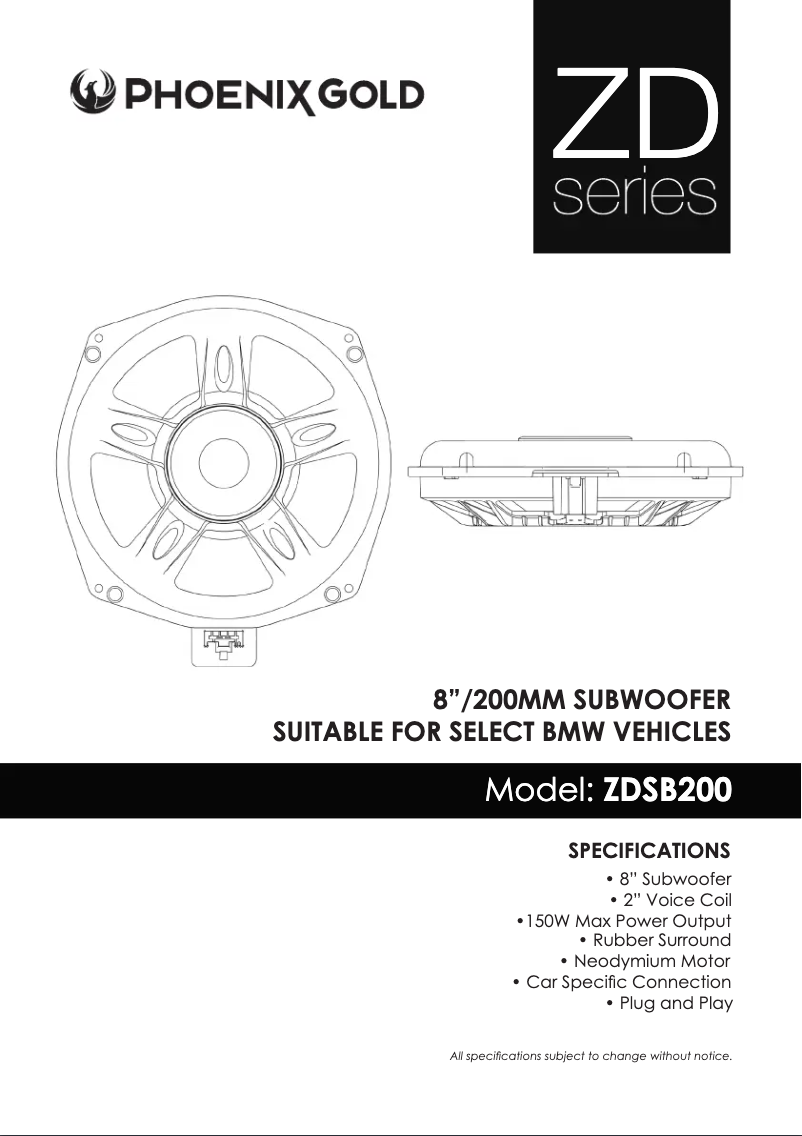 Page 1 of the manual User Manual Phoenix Gold ZDSB200