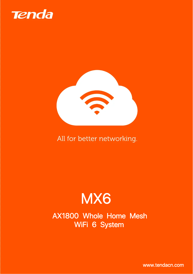 First page image of the manual for MX6