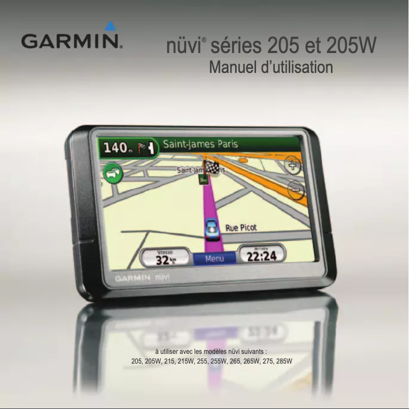 Page n°1 - Manuel utilisateur Garmin nüvi 265WT