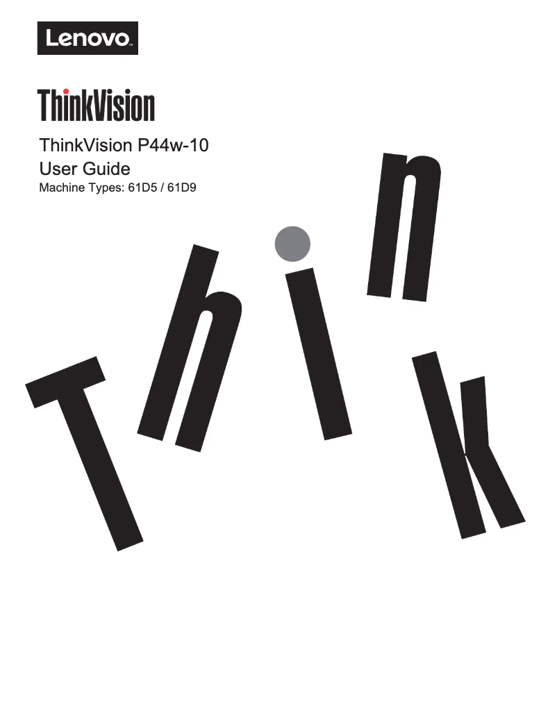 Page n°1 - Manuel utilisateur Lenovo ThinkVision T2324d