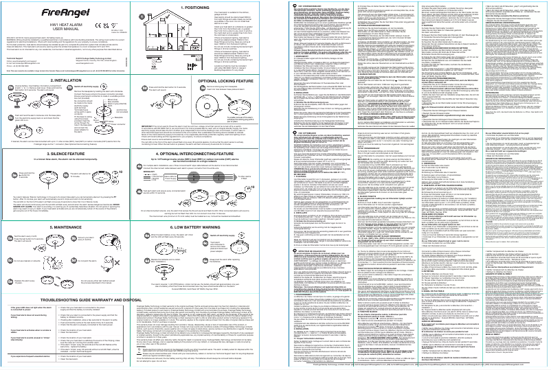 Page 1 de la notice Manuel utilisateur FireAngel HW 1