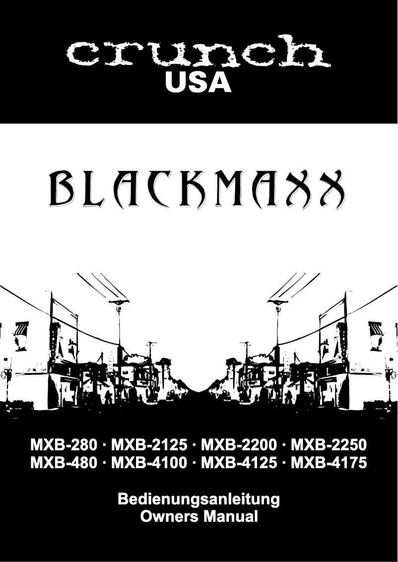 Page 1 de la notice Manuel utilisateur Crunch MXB2200