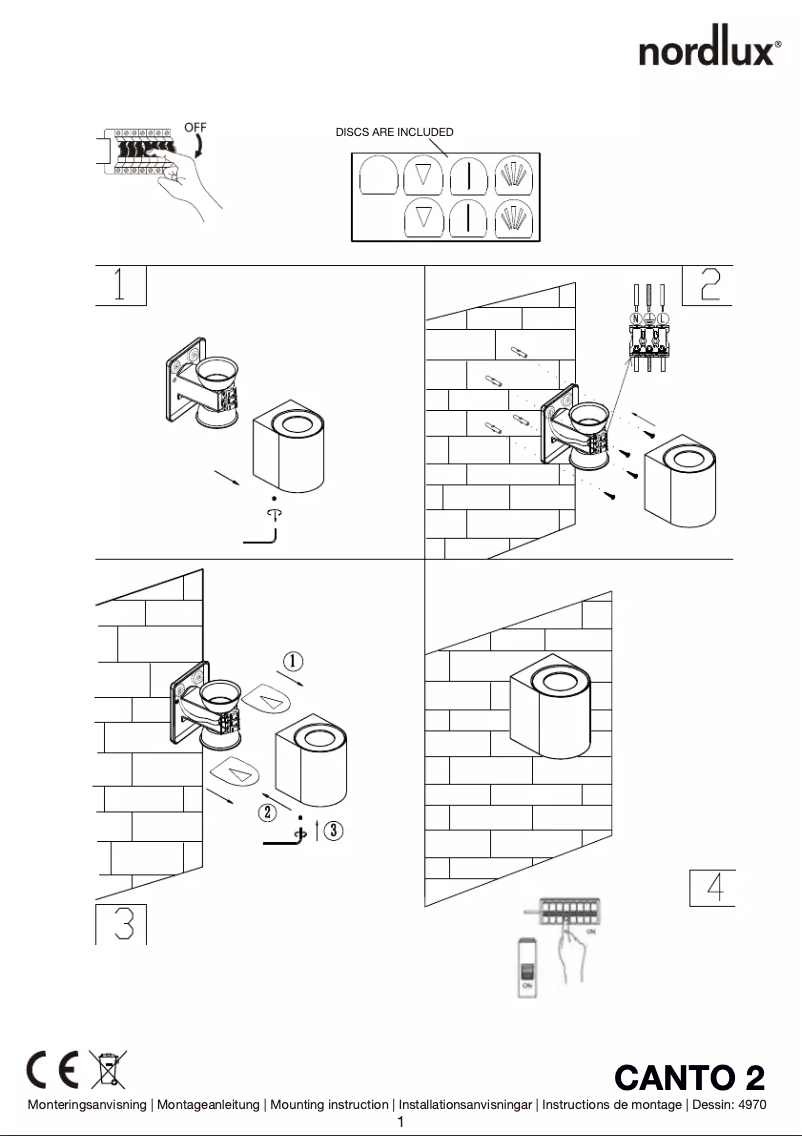 Page n°1 - Manuel utilisateur Nordlux CANTO 2