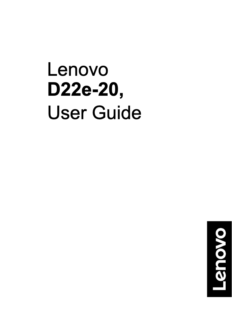Página 1 del manual Manual de usuario Lenovo D22e-20