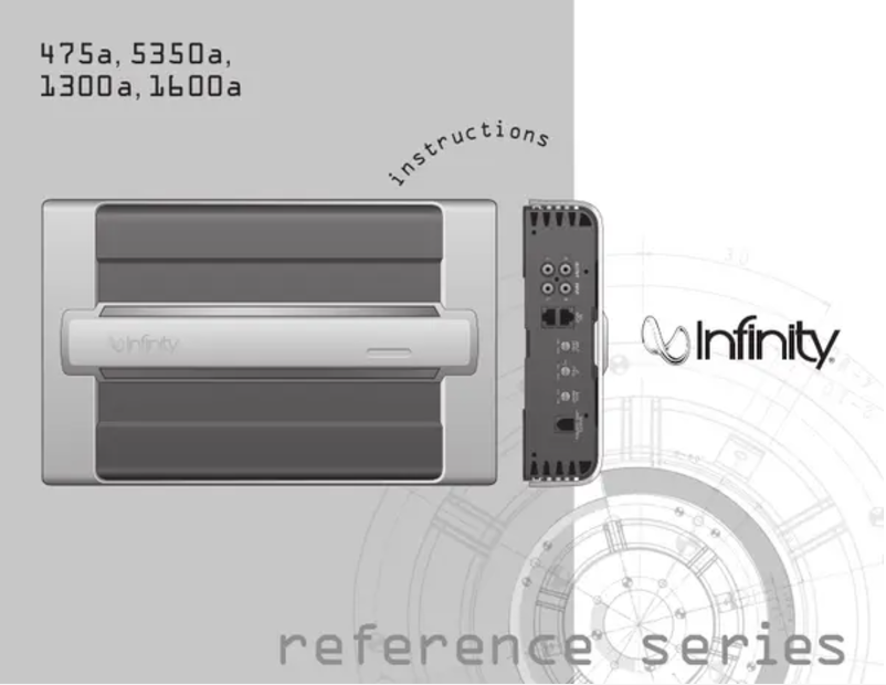 Page n°1 - Manuel utilisateur Infinity Reference 5350a
