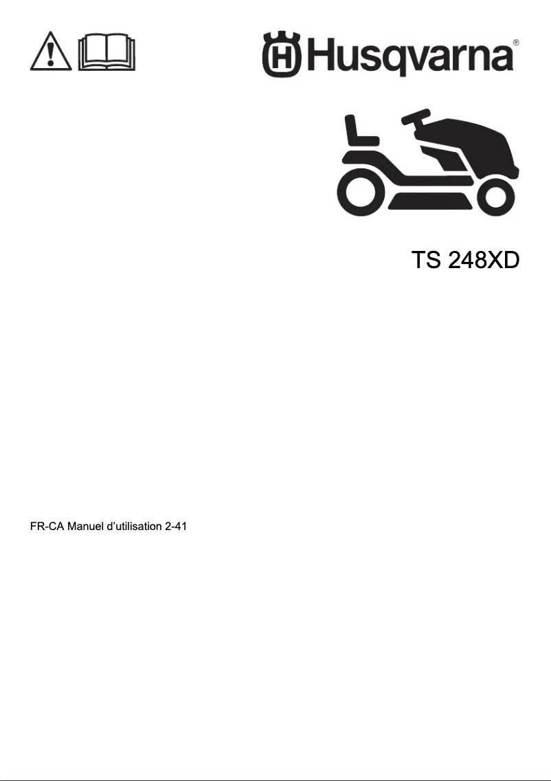 Page 1 de la notice Manuel utilisateur Husqvarna TS 248XD