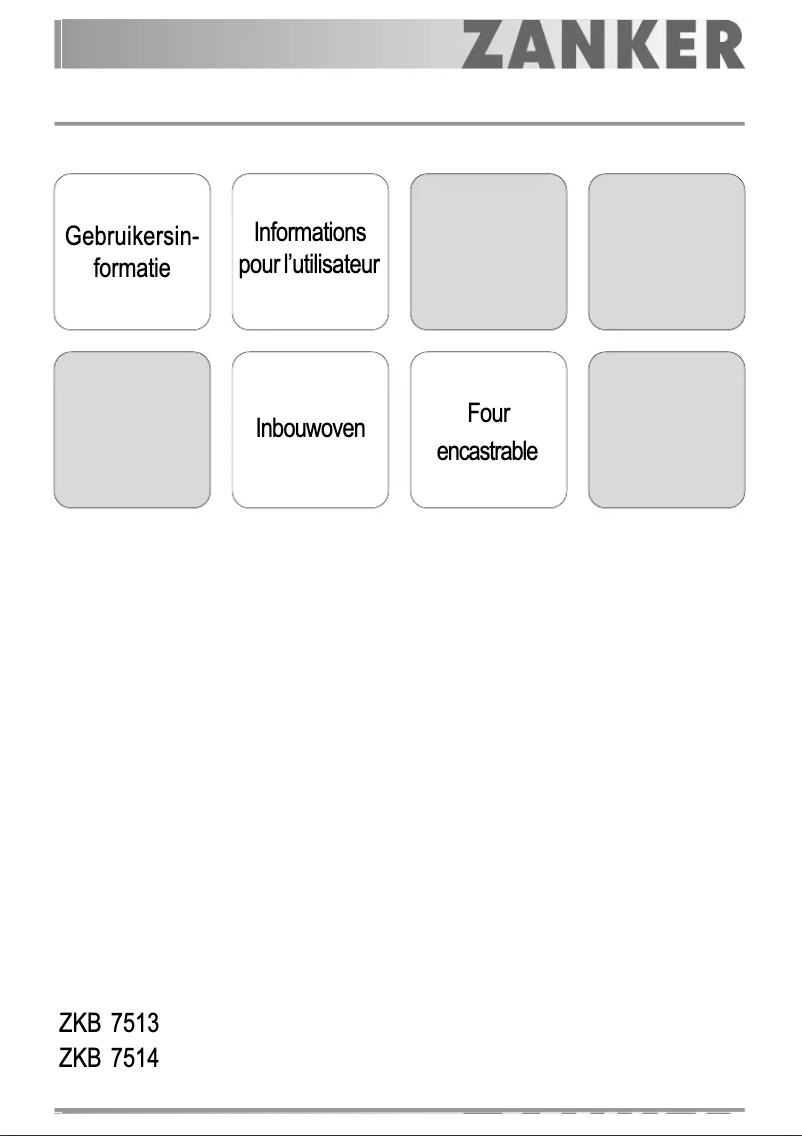 Image de la première page du manuel de l'appareil ZKB7514X
