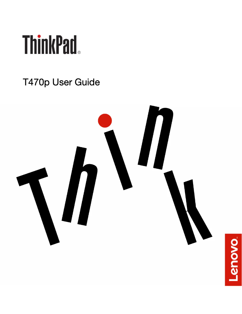 Page 1 de la notice Manuel utilisateur Lenovo ThinkPad T470p
