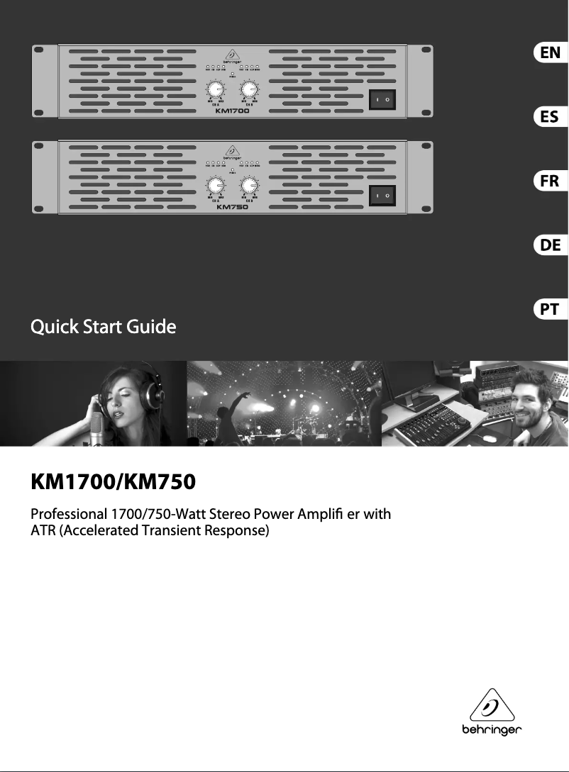 Página 1 del manual Manual de usuario Behringer KM1700