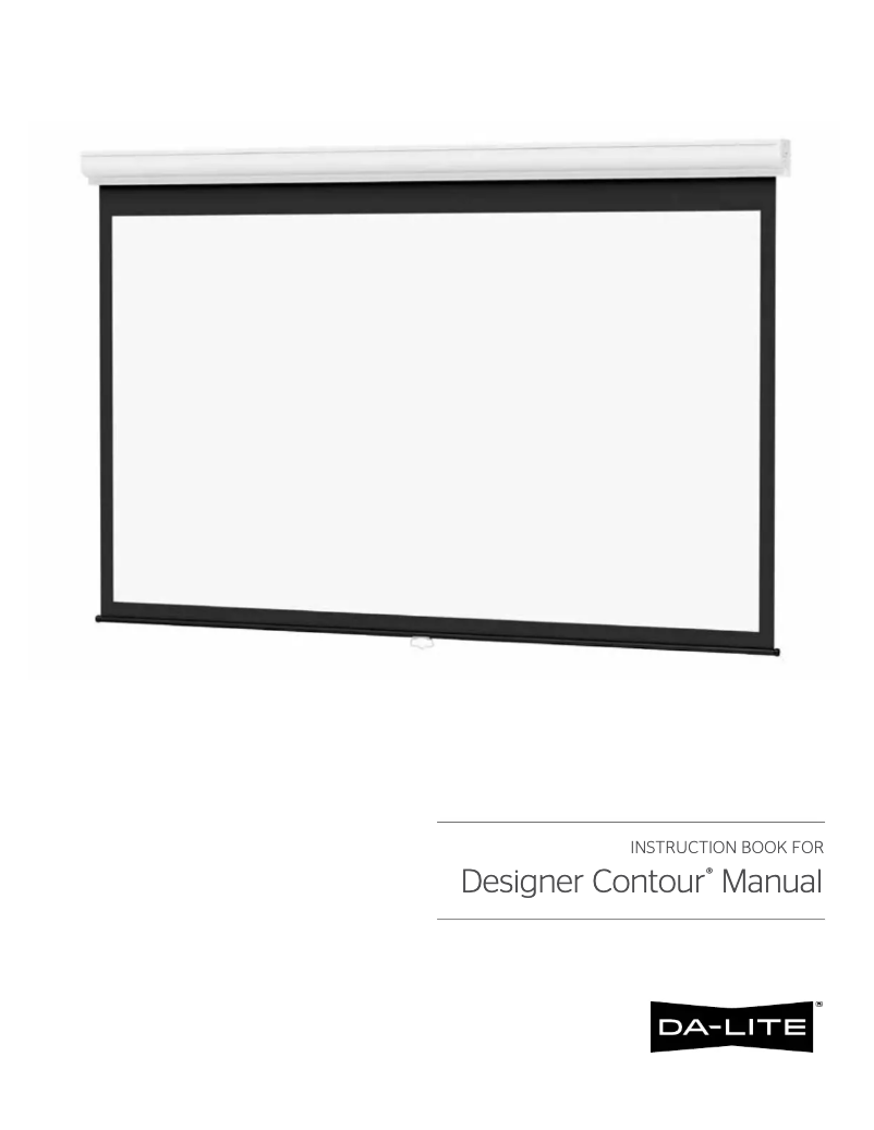 Page n°1 - Manuel utilisateur Da-Lite Designer Contour Manual 91980C
