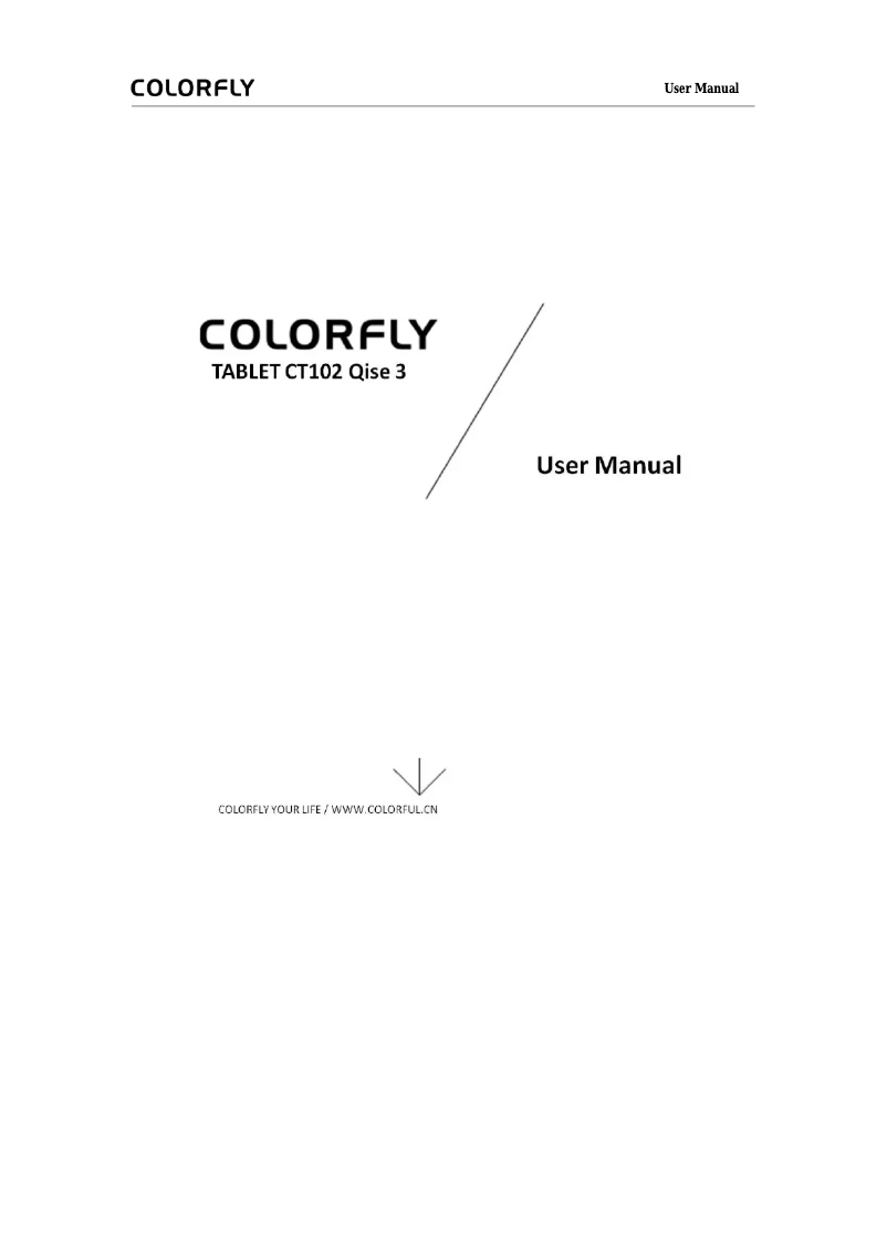 Page n°1 - Manuel utilisateur Colorfly CT102 Qise 3
