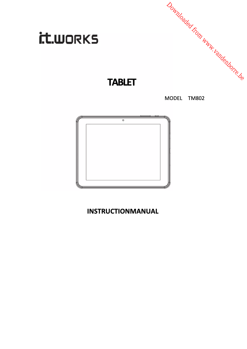 Image de la première page du manuel de l'appareil TM802