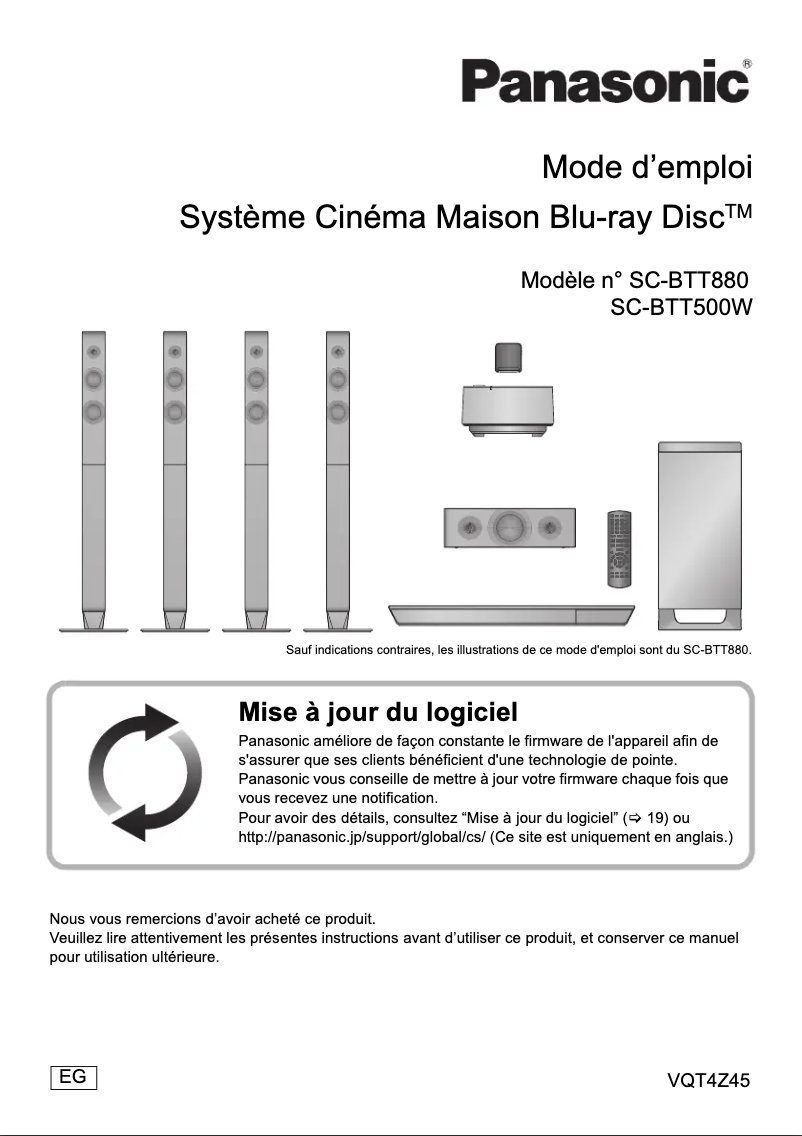 Image de la première page du manuel de l'appareil SC-BTT880