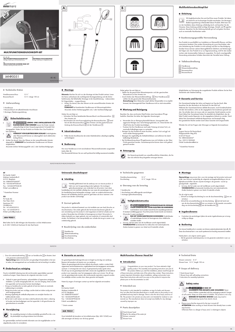 Page n°1 - Manuel utilisateur Miomare IAN 90051