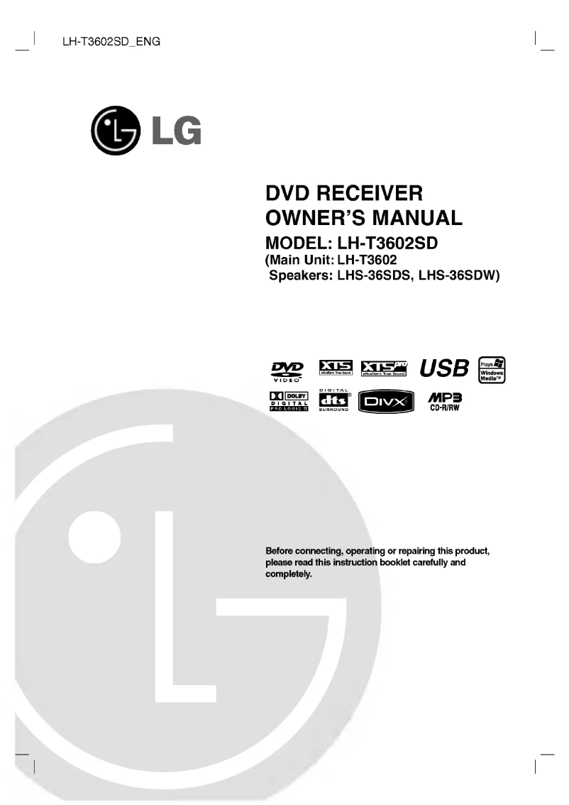 Página 1 del manual Manual de usuario LG LH-T3602SD