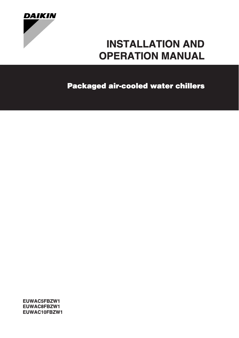 Página 1 del manual Manual de usuario Daikin EUWAC5FBZW1