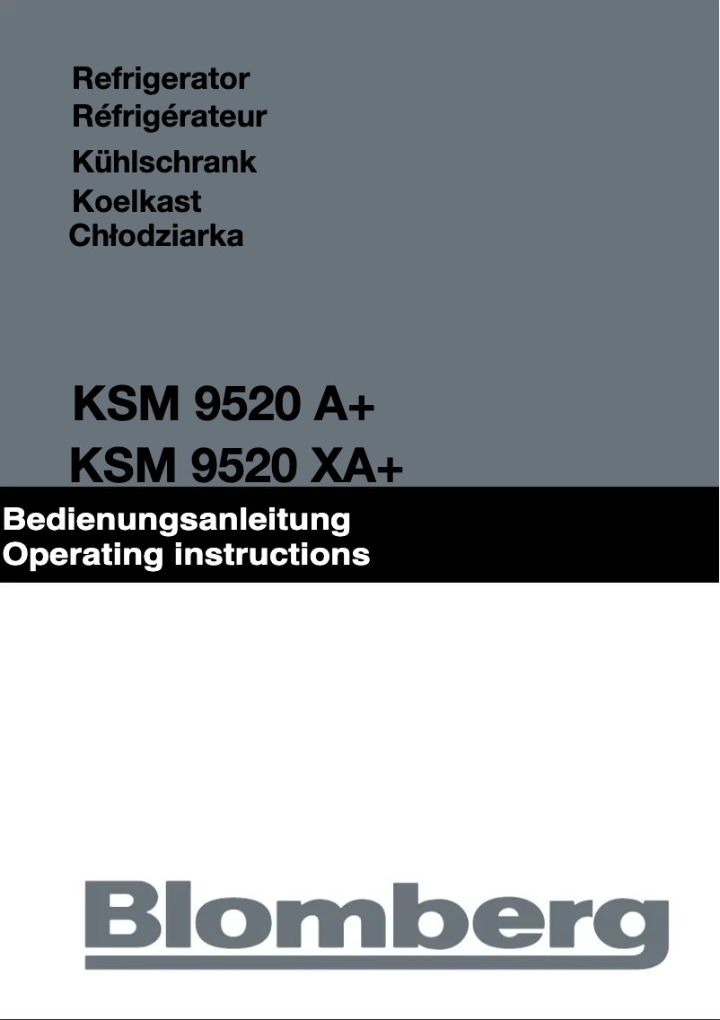 Page 1 de la notice Manuel utilisateur Blomberg KSM9520 A+